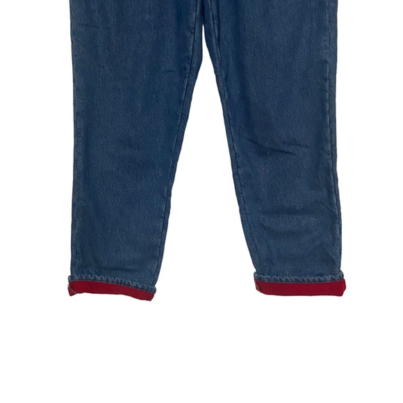 VTG LL Bean Flannel Lined Jeans Blue - Picture 3 of 14